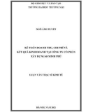 Luận văn Thạc sĩ Kinh tế: Kế toán doanh thu, chi phí và kết quả kinh doanh tai Công ty cổ phần xây dựng 68 Minh Phú
