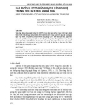 Báo cáo nghiên cứu khoa học: CÁC ĐƯỜNG HƯỚNG ỨNG DỤNG CÔNG NGHỆ TRONG VIỆC DẠY HỌC NGOẠI NGỮ