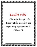 Luận văn: Các hình thức gửi tiết kiệm và biểu lãi suất ở hai ngân hàng Agribank và Á Châu ACB