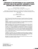 Hiệu quả tiên lượng của phân loại ASA và thang điểm OBCMI trong khám trước phẫu thuật thủ thuật cho sản phụ sinh tại Bệnh viện phụ Sản Hà Nội năm 2021