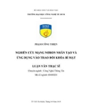 Luận văn Thạc sĩ Công nghệ thông tin: Nghiên cứu mạng nơron nhân tạo và ứng dụng vào trao đổi khóa bí mật