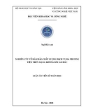 Luận án Tiến sĩ Toán học: Nghiên cứu về đảm bảo chất lượng dịch vụ đa phương tiện trên mạng không dây ad hoc