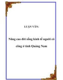 LUẬN VĂN: Nâng cao đời sống kinh tế người có công ở tỉnh Quảng Nam