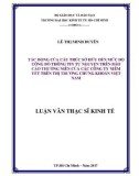 Luận văn Thạc sĩ Kinh tế: Tác động của cấu trúc sở hữu đến mức độ công bố thông tin tự nguyện trên báo cáo thường niên của các công ty niêm yết trên thị trường chứng khoán Việt Nam