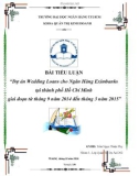 Tiểu luận: Dự án Wedding Loans cho Ngân Hàng Eximbanks tại thành phố Hồ Chí Minh giai đoạn từ tháng 9 năm 2014 đến tháng 3 năm 2015