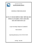 Luận văn Thạc sĩ Quản lý kinh tế: Quản lý chi Bảo hiểm xã hội trên địa bàn tỉnh Savannakhet, nước Cộng hòa Dân chủ nhân dân Lào