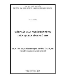 Luận văn Thạc sĩ Quản lý kinh tế: Giải pháp giảm nghèo bền vững trên địa bàn tỉnh Phú Thọ