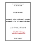Luận văn Thạc sĩ Kinh tế: Giải pháp giảm nghèo trên địa bàn quận Hải Châu, thành phố Đà Nẵng