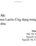 Đề tài: Lên men Lactic - Ứng dụng trong muối dưa