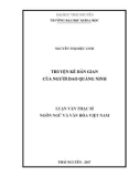 Luận văn Thạc sĩ Ngôn ngữ và Văn hóa Việt Nam: Truyện kể dân gian của người Dao Quảng Ninh