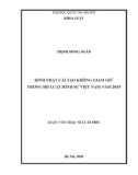 Luận văn Thạc sĩ Luật học: Hình phạt cải tạo không giam giữ trong Bộ luật Hình sự Việt Nam năm 2015