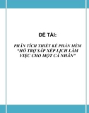 Đồ án tốt nghiệp - PHÂN TÍCH THIẾT KẾ PHẦN MỀM HỖ TRỢ SẮP XẾP LỊCH LÀM VIỆC CHO MỘT CÁ NHÂN