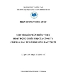 Luận văn Thạc sĩ Kinh tế: Một số giải pháp hoàn thiện hoạt động chiêu thị của Công ty cổ phần đầu tư Lê Bảo Minh tại Tp.HCM