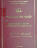 Khóa luận tốt nghiệp: Bảo hiểm tiền gửi và giải pháp phát triển bảo hiểm tiền gửi Việt Nam