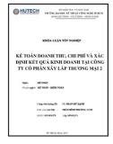 Khóa luận tốt nghiệp: Kế toán doanh thu, chi phí và xác định kết quả kinh doanh tại Công ty Cổ phần Xây lắp Thương mại 2