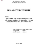 Khóa luận tốt nghiệp: Hoàn thiện công tác kế toán bán hàng và xác định kết quả bán hàng tại Công ty TNHH Điện tử Thương mại và Dịch vụ Proaudio