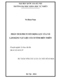 Dự thảo tóm tắt Luận án Tiến sĩ Cơ học: Phân tích phi tuyến động lực của vỏ làm bằng vật liệu có cơ tính biến thiên