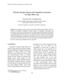 Báo cáo nghiên cứu khoa học: Climate change impacts and adaptation measures for Quy Nhon city