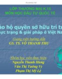 Bảo hộ quyền sở hữu trí tuệ Thực trạng & giải pháp ở Việt Nam