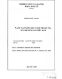 Luận văn Thạc sĩ Khoa học Kinh tế: Nâng cao năng lực cạnh tranh của ngành Hàng hải Việt Nam