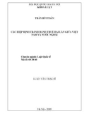 Luận văn Thạc sĩ Luật học: Các Hiệp định tránh đánh thuế hai lần giữa Việt Nam và nước ngoài