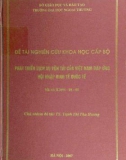 Đề tài: Phát triển dịch vụ vận tải của Việt Nam đáp ứng hội nhập kinh tế quốc tế