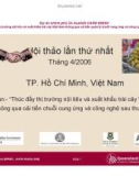 Dự án nghiên cứu: Thúc đẩy thị trường nội tiêu và xuất khẩu trái cây Việt Nam thông qua cải tiến chuỗi cung ứng và công nghệ sau thu hoạch '