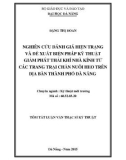 Tóm tắt Luận văn Thạc sĩ Kỹ thuật: Nghiên cứu đánh giá hiện trạng và đề xuất biện pháp kỹ thuật giảm phát thải khí nhà kính từ các trang trại chăn nuôi heo trên địa bàn thành phố Đà Nẵng