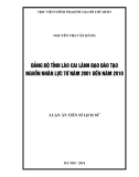 Luận án Tiến sĩ Lịch sử: Đảng bộ tỉnh Lào Cai lãnh đạo đào tạo nguồn nhân lực từ năm 2001 đến năm 2010