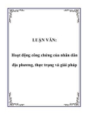 LUẬN VĂN: Hoạt động công chứng của nhân dân địa phương, thực trạng và giải pháp