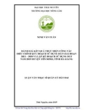 Luận văn Thạc sĩ Quản lý đất đai: Đánh giá kết quả thực hiện công tác Điều chỉnh quy hoạch sử dụng đất giai đoạn 2011 -2020 và Lập Kế hoạch sử dụng đất năm 2019 huyện Yên Minh, tỉnh Hà Giang