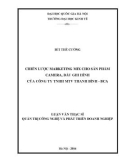 Tóm tắt Luận văn Thạc sĩ Kinh tế: Chiến lược Marketing Mix cho sản phẩm camera, đầu ghi hình của Công ty trách nhiệm hữu hạn một thành viên Thanh Bình-BCA