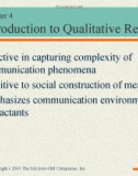 Lecture Communication research: Asking questions, finding answers: Chapter 4 - Joann Keyton