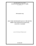 Luận văn Thạc sĩ Khoa học: Hoàn thiện mô hình đồng quản lý môi trường trong vùng nuôi ngao xã Giao Xuân, Giao Thủy, Nam Định