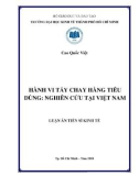 Luận án tiến sĩ Kinh tế: Hành vi tẩy chay của người tiêu dùng: Nghiên cứu tại Việt Nam