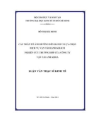 Luận văn Thạc sĩ Kinh tế: Các nhân tố ảnh hưởng đến hành vi lựa chọn dịch vụ vận tải hành khách –Nghiên cứu trường hợp của công ty vận tải Anh Khoa