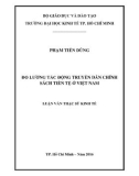 Luận văn Thạc sĩ Kinh tế: Đo lường sự truyền dẫn của các chính sách tiền tệ ở Việt Nam