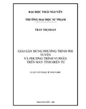 Luận văn đề tài : Giải gần đúng phương trình phi tuyến và phương trình vi phân trên máy tính điện tử