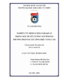 Luận văn Thạc sĩ Khoa học: Nghiên cứu định lượng Paraquat trong mẫu huyết tương người bằng phương pháp sắc ký lỏng hiệu năng cao