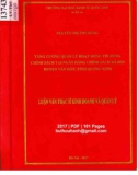 Luận văn Thạc sĩ Kinh doanh và quản lý: Tăng cường quản lý hoạt động tín dụng chính sách tại Ngân hàng Chính sách xã hội huyện Vân Đồn, tỉnh Quảng Ninh