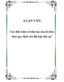 LUẬN VĂN: Các điều kiện có hiệu lực của di chúc theo quy định của Bộ luật dân sự