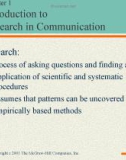 Lecture Communication research: Asking questions, finding answers: Chapter 1 - Joann Keyton