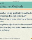 Lecture Communication research: Asking questions, finding answers: Chapter 15 - Joann Keyton