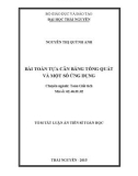 Tóm tắt Luận án Tiến sĩ Toán học: Bài toán tựa cân bằng tổng quát và một số ứng dụng