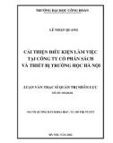 Luận văn Thạc sĩ Quản trị nhân lực: Cải thiện điều kiện làm việc tại Công ty Cổ phần Sách và Thiết bị trường học Hà Nội