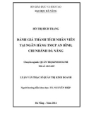 Luận văn Thạc sĩ Quản trị kinh doanh: Đánh giá thành tích nhân viên tại Ngân hàng TMCP An Bình, chi nhánh Đà Nẵng