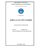 Đồ án tốt nghiệp ngành Kỹ thuật môi trường: Đánh giá hiện trạng quản lý chất thải rắn sinh hoạt trên địa bàn thành phố Vinh - tỉnh Nghệ An