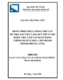 Tóm tắt luận văn Thạc sĩ Tài chính - Ngân hàng: Hoàn thiện hoạt động cho vay hỗ trợ tạo việc làm, duy trì và mở rộng việc làm tại Ngân hàng Chính sách Xã hội - Chi nhánh thành phố Đà Nẵng