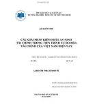 Luận văn Thạc sĩ Kinh tế: Các giải pháp kiểm soát an ninh tài chính trong tiến trình tự do hóa tài chính của Việt Nam hiện nay