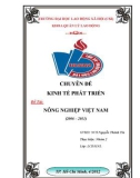 Đề Tài: NÔNG NGHIỆP VIỆT NAM (2006 – 2011)